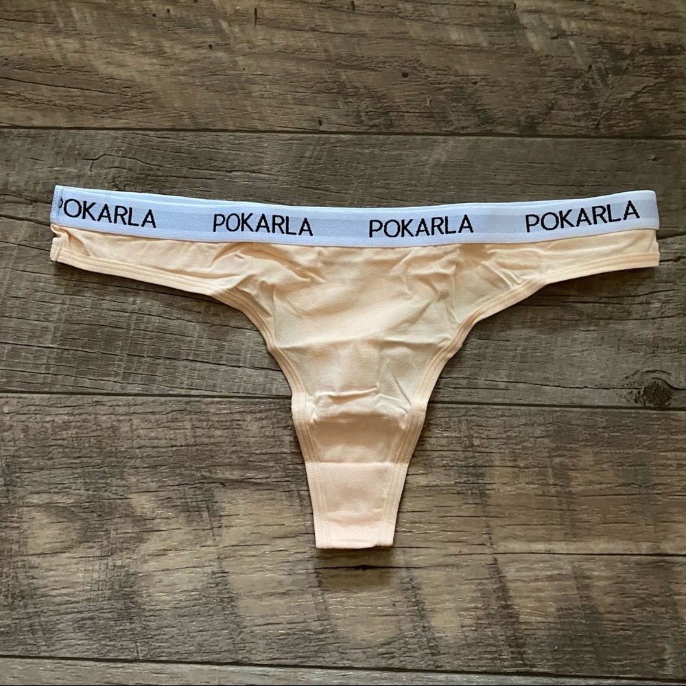 Peach Cotton Thong